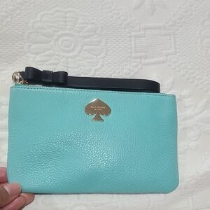 Kate Spade Turquoise Leather Wristlet